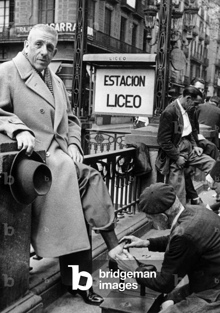 Composer Francis Poulenc for premiere of his Stabat Maler