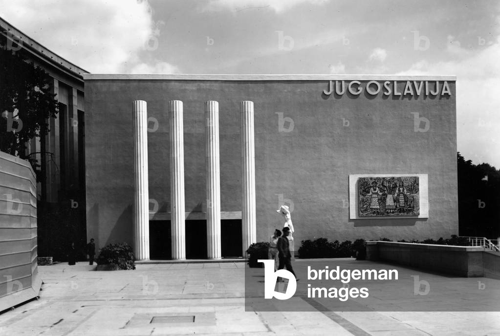 Yugoslavian Pavilion, Paris World Fair, 1937 (b/w photo)