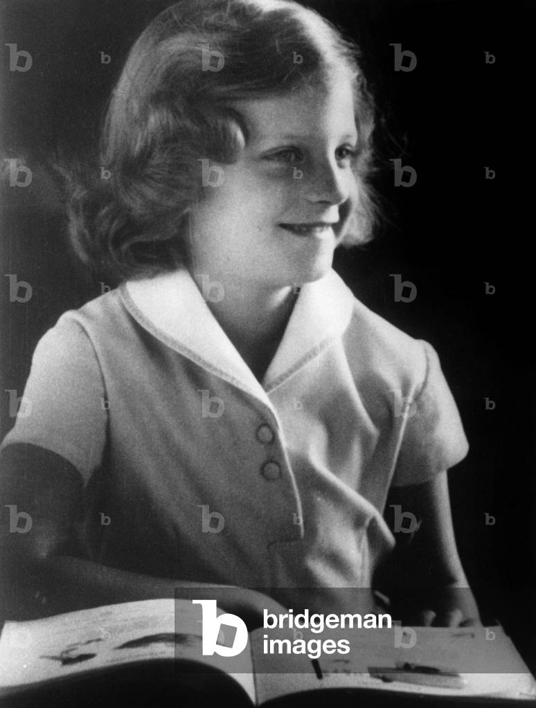 princess Marie-Christine here during her education at Private School of Laeken castle fabruary 05, 1958