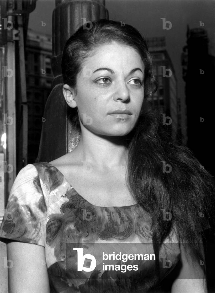 Ana Regia in the streets of Madrid on July 31, 1962