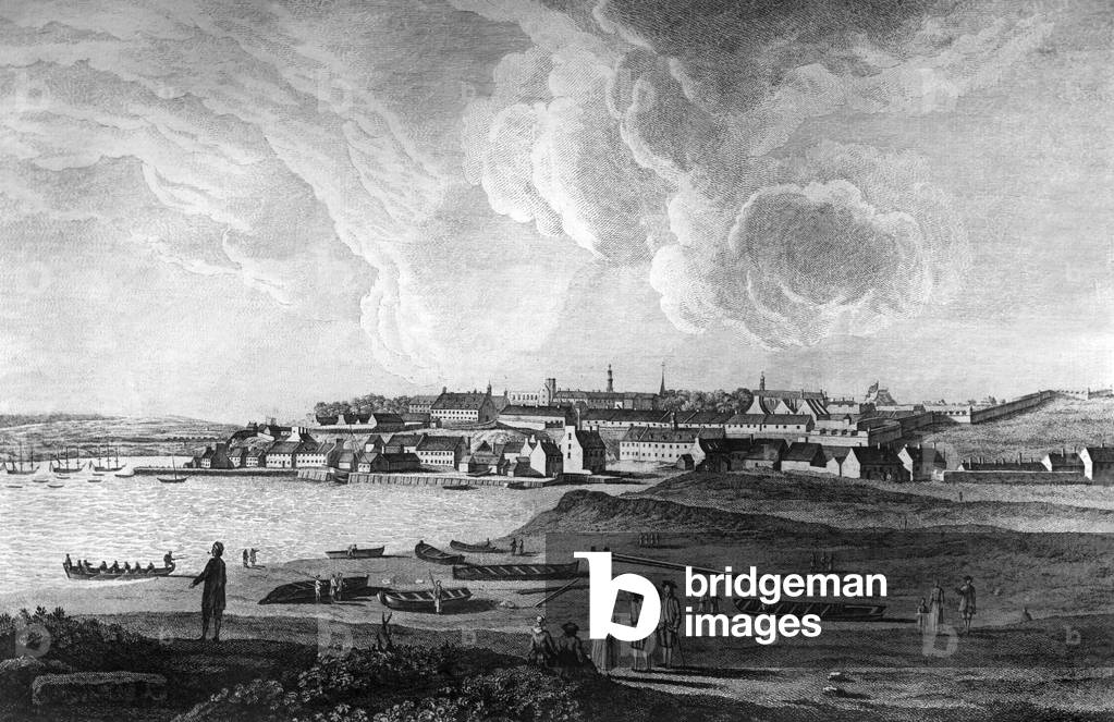 View of Quebec (Canada) in 1761, engraving