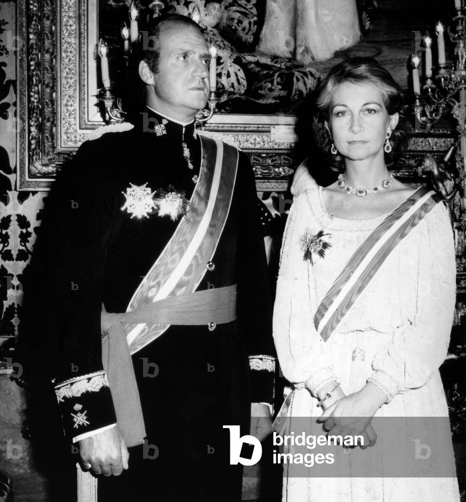 King Juan Carlos 1st of Spain and his wife Queen Sofia May 1981