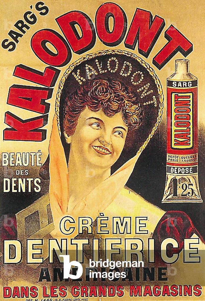advertising poster for Kalodont toothpaste c. 1900