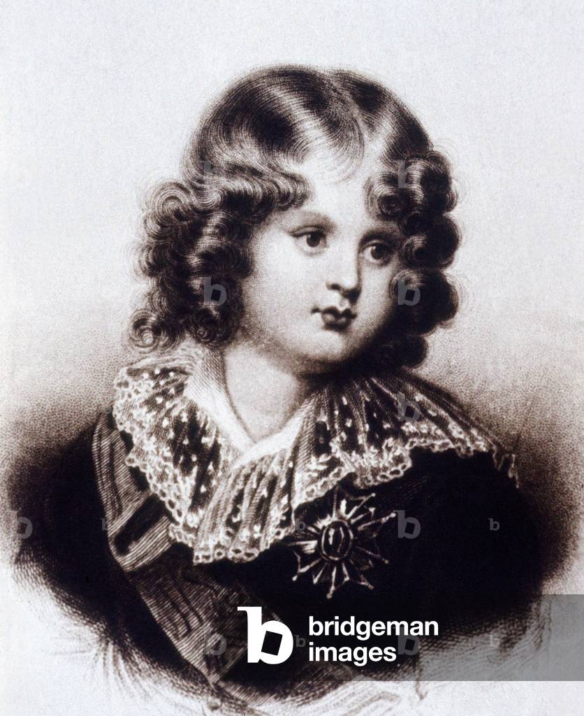 Napoleon II (1811-1832), King  of Rome, son of emperor Napoleon 1st and empress Marie Louise, Duke of Reichstadt in 1818, here as a child, engraving
