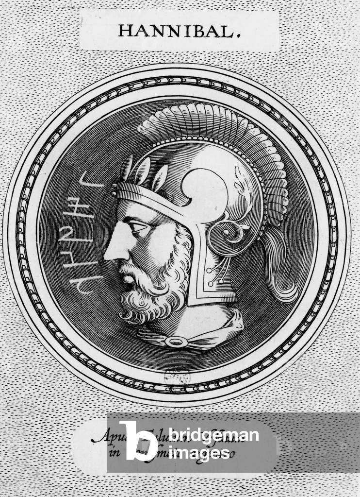 Hannibal (247-183 BC) General and later chief of Carthage, he began the 2nd Punic War, engraving