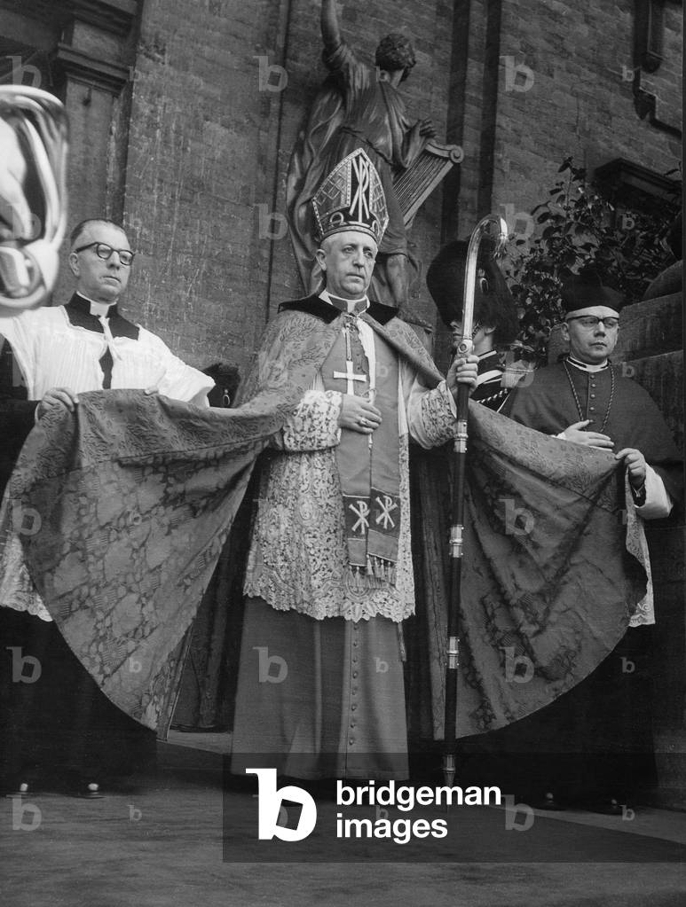 Belgian prelate Leo Jozef Leon Joseph Suenens in Brussels June 14, 1963