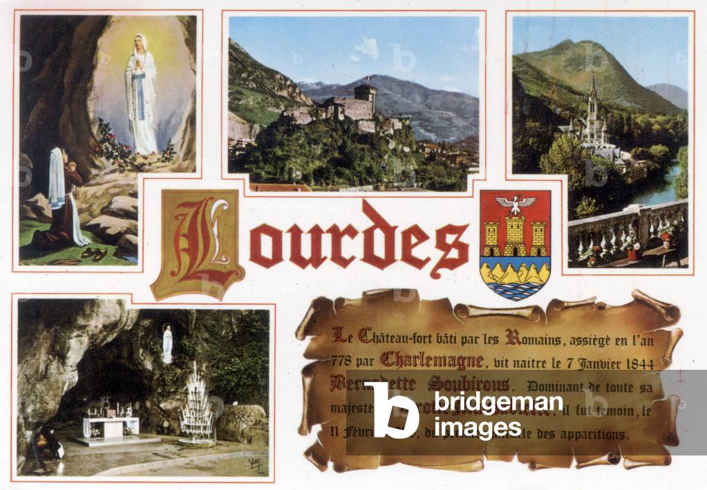 Lourdes (France), postcard, c. 1970