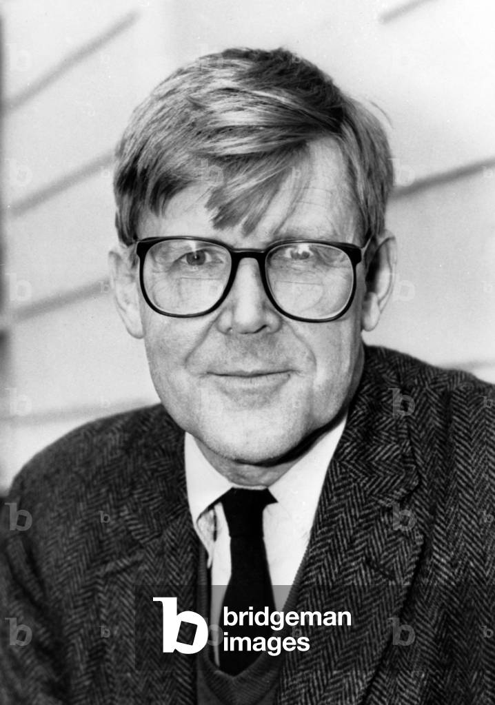 Alan Bennett, British writer, theatre author and actor here on 30 January 1985
