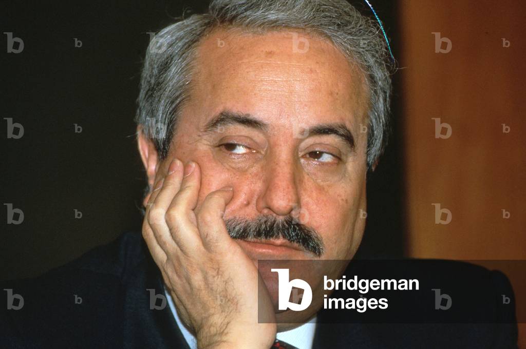 anti mafia Italian judge Giovanni Falcone in 1991 (he will be assassinated in May 1992)