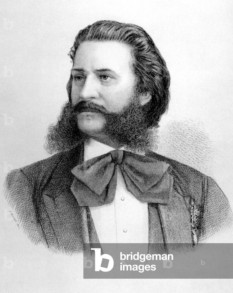 Johann Strauss II the younger (1825-1899), Austrian composer engraving