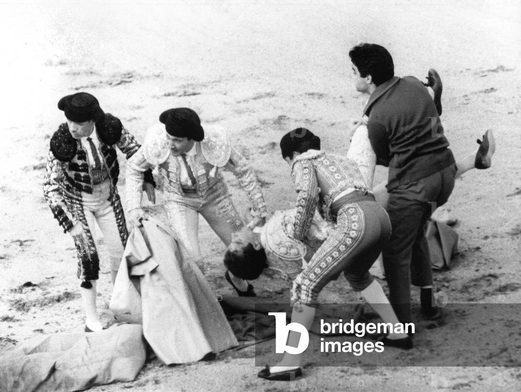 Spanish toreador Manuel Benitez called El Cordobes wounded during bullfight in Madrid May 20, 1964