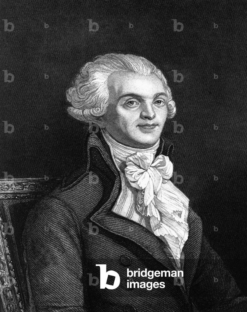Maximilien de Robespierre (1758-1794) French lawyer, he took part in French Revolution, instituted the Terror, engraving
