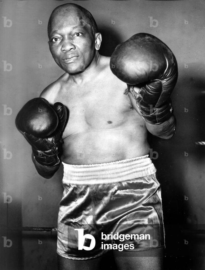 Jack Johnson (1878-1946) American black boxer c. 1920