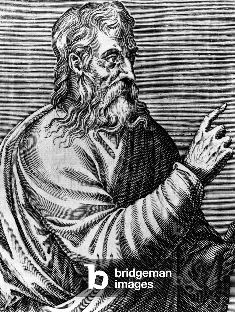 Seneca (Lucius Annaeus Seneca 4BC-65 AD), roman philosopher, engraving