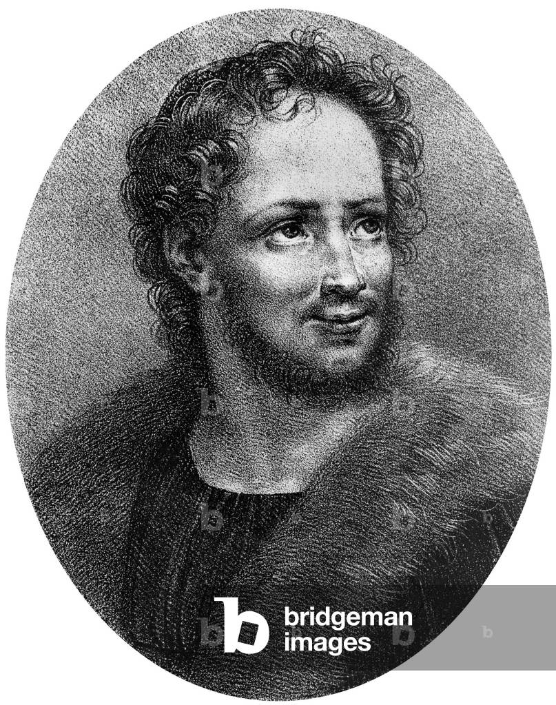 Mathurin Regnier (1573-1613) French poet, engraving by A. Boilly