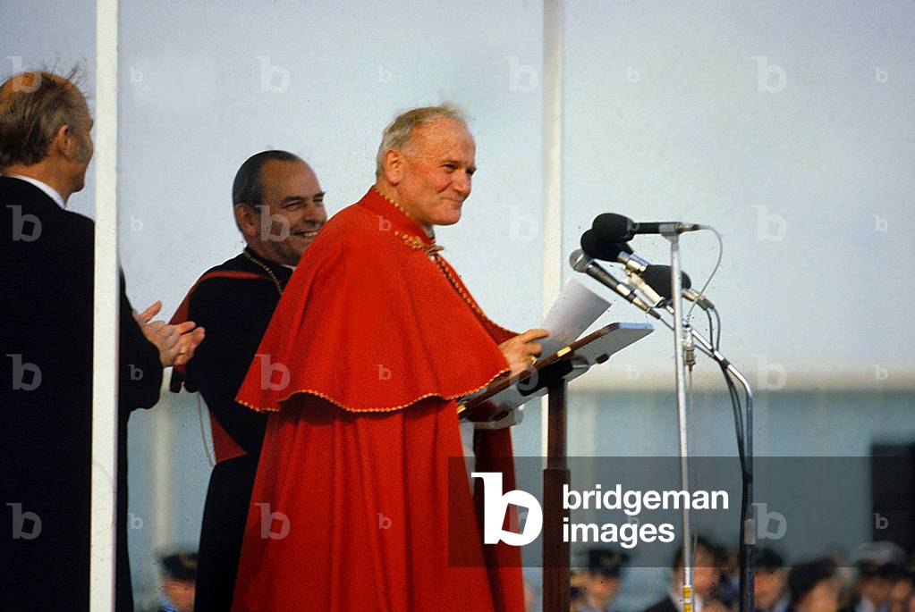 pope John Paul II (Karol Wojtyla) during his travel in Holland in September 1979