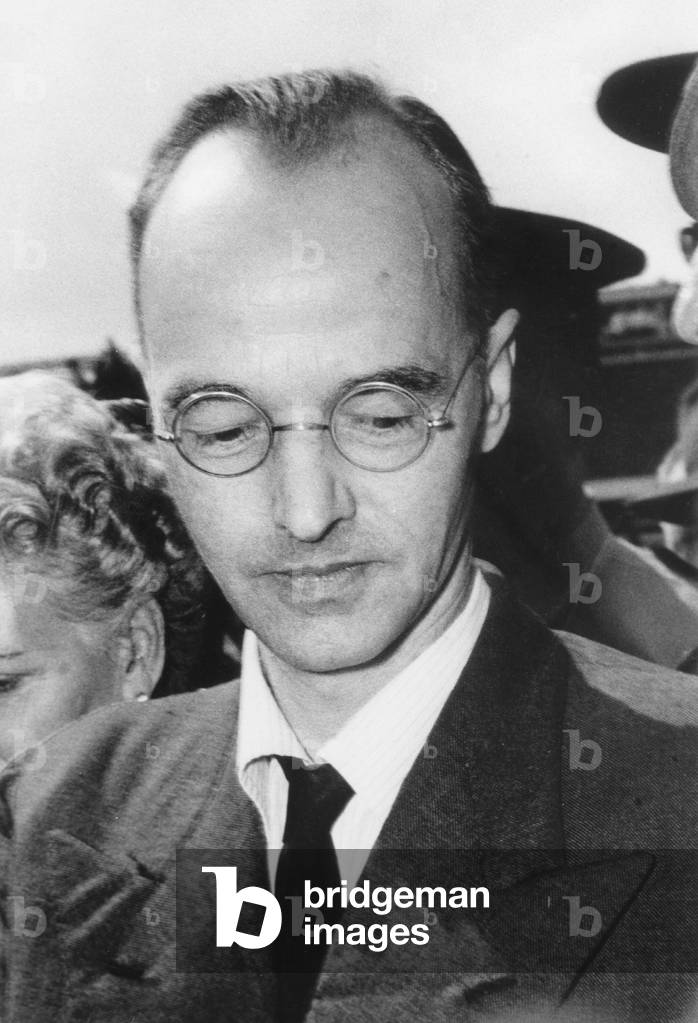 Atomic spy Klaus Fuchs just released from British prison and allowed to go to East Germany June 24, 1959