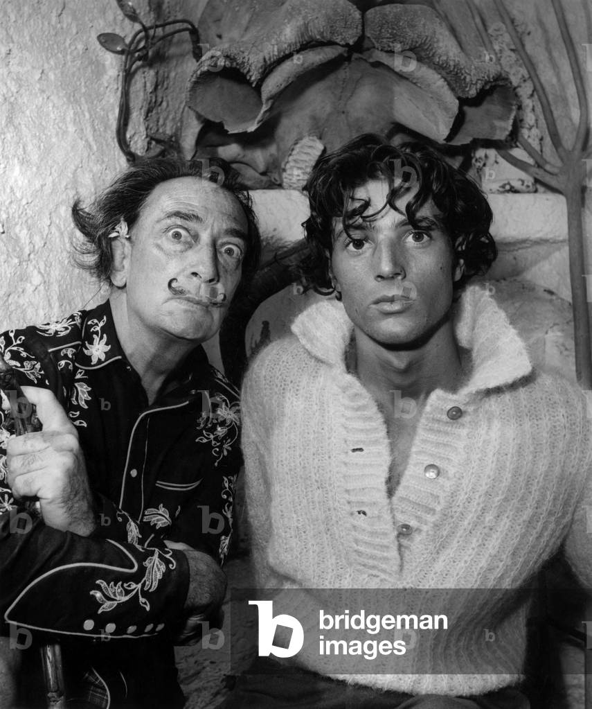 Salvador Dali and his double Williams Rothlein at his home of Port Lligat in Spain, November 1957