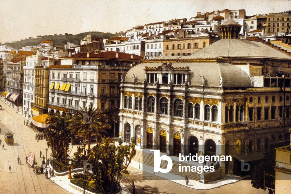 Bresson Square and Theatre, Algiers, Algeria, c. 1900 (photo)