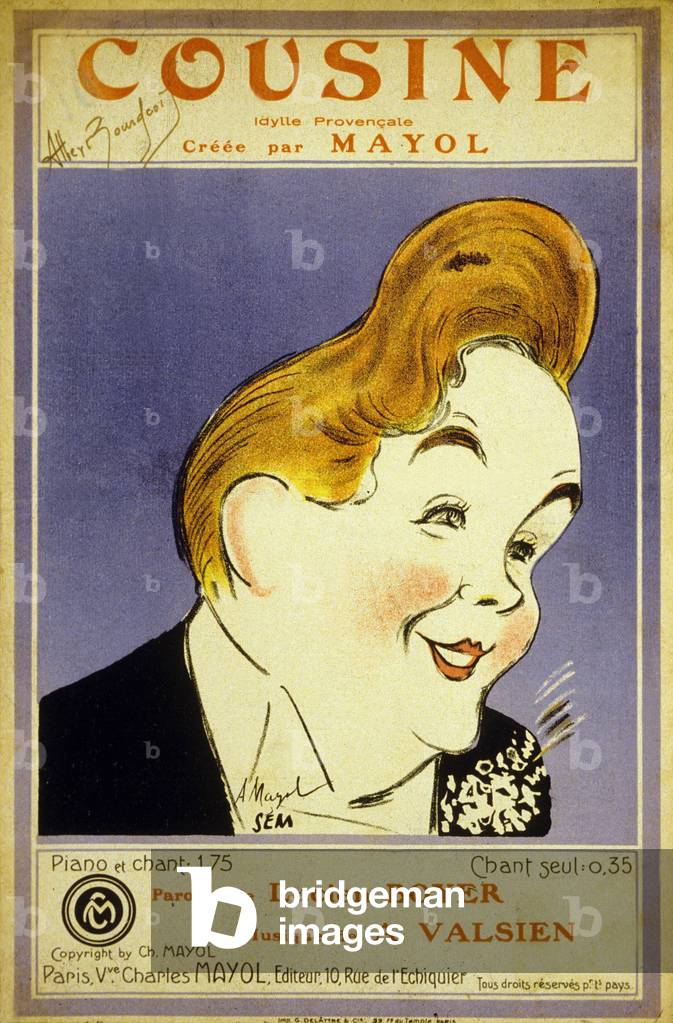 Cover of score of song 