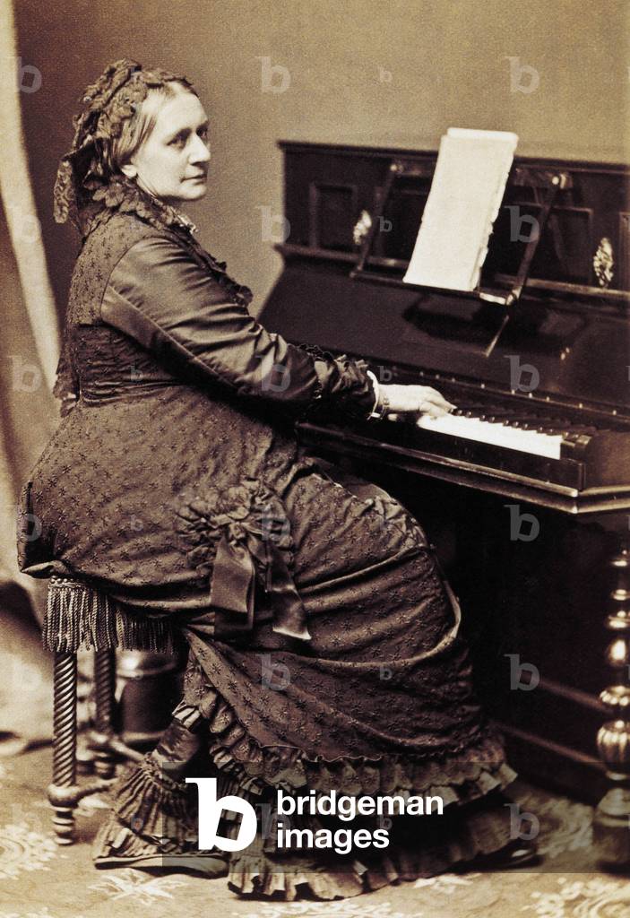 Clara Schumann (1819-1896) German pianist and composer, at piano, c. 1885