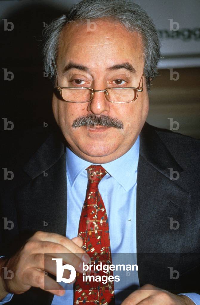 anti mafia Italian judge Giovanni Falcone in 1991 (he will be assassinated in May 1992)