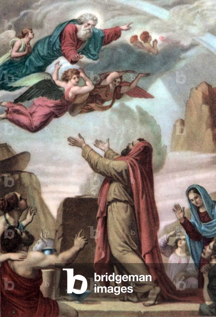 Set of biblical educational postcards in the 50's , made after Italian Fine Arts : here after 