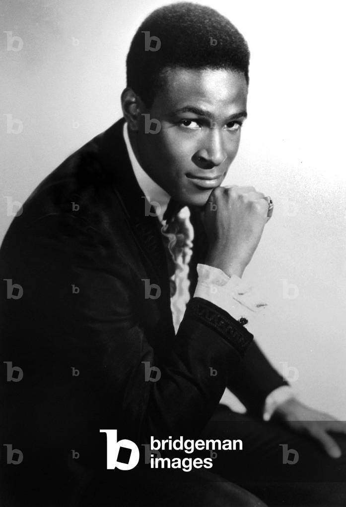 Marvin Gaye (1939-1984) American soul Singer c. 1964 (b/w photo)