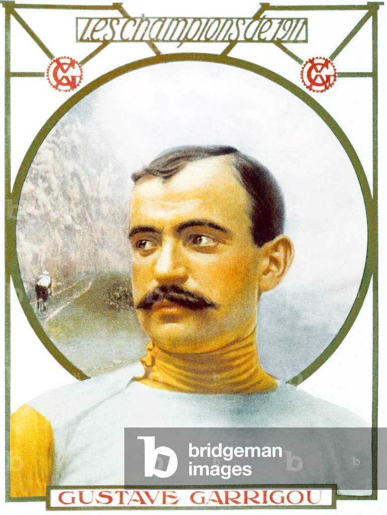 Portrait of Gustave Garrigou cyclist champion of 1911 (print)