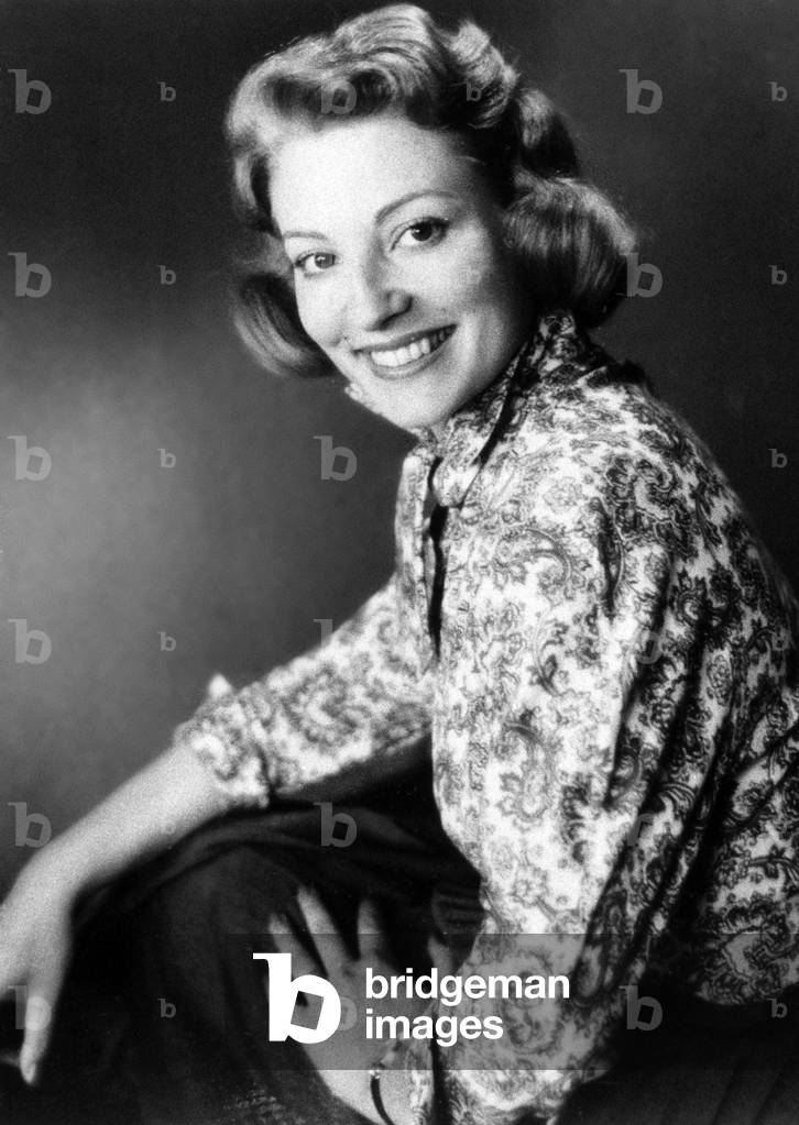 Jacqueline Caurat French announcer and journalist at tv in 1958