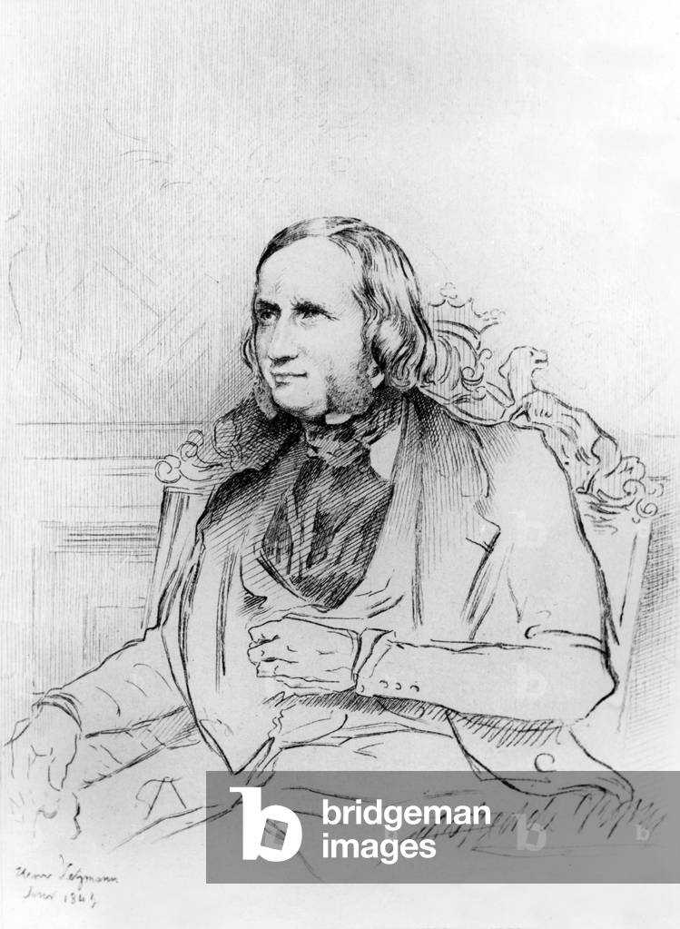 Alfred de Vigny (1797-1863) French poet and writer, 1841, engraving