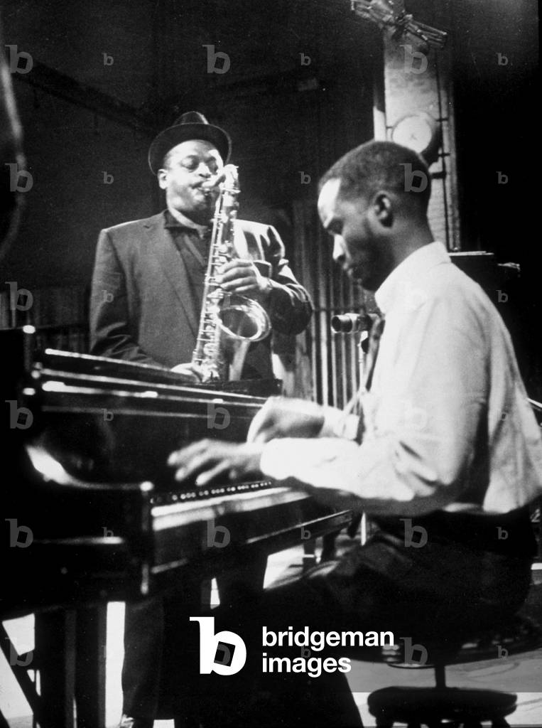 Ahmad Jamal (Frederick Russell Jones), pianist and Ben Webster saxophonist c. 1955