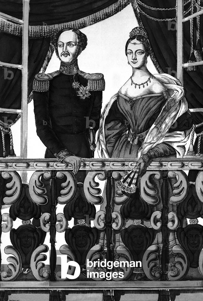 Wedding of Ferdinand-Philippe Duke of Orleans (LouisPhilippe's son) with Helene de Mecklembourg-Schwerin in Fontainebleau May 30, 1837, engraving