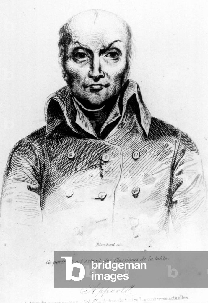 Nicolas Appert (1749-1841) French industrialist, inventor of canned food, engraving