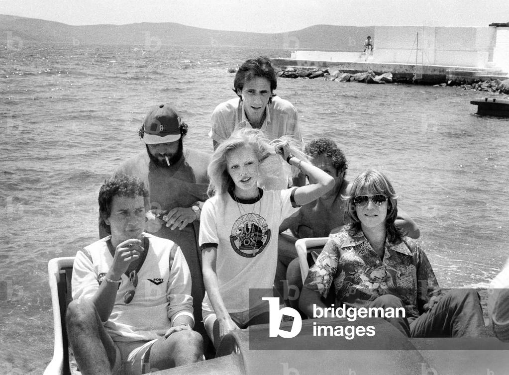 French Singers Michel Sardou Carlos Patrick Juvet et Philippe Lavil May 12, 1978 during Greece song tour
