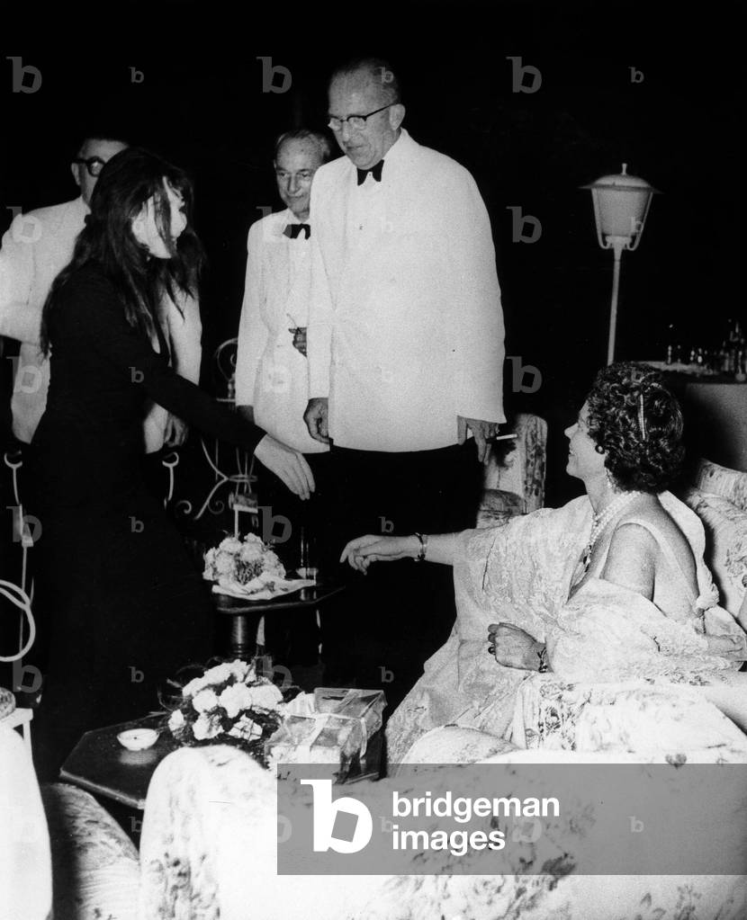 queen Frederika and husband King  Paul 1st of Greece at Athens Palace July 02, 1959