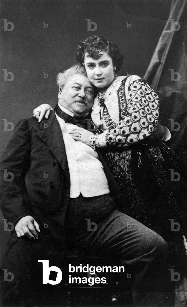 French writer Alexandre Dumas the Elder (1802-1870) and his mistress Miss Addah Isaac's Menken, 1860's