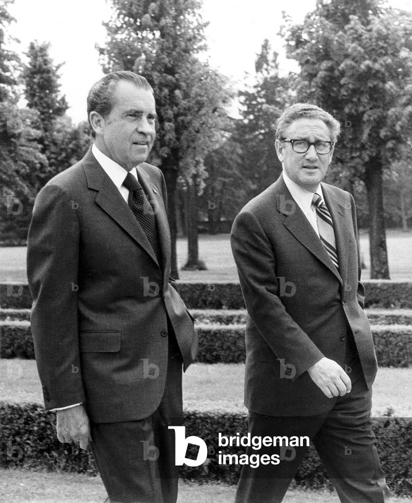American President Richard Nixon with his councellor Henry KisSinger in Salzbourg Austria in May 1972