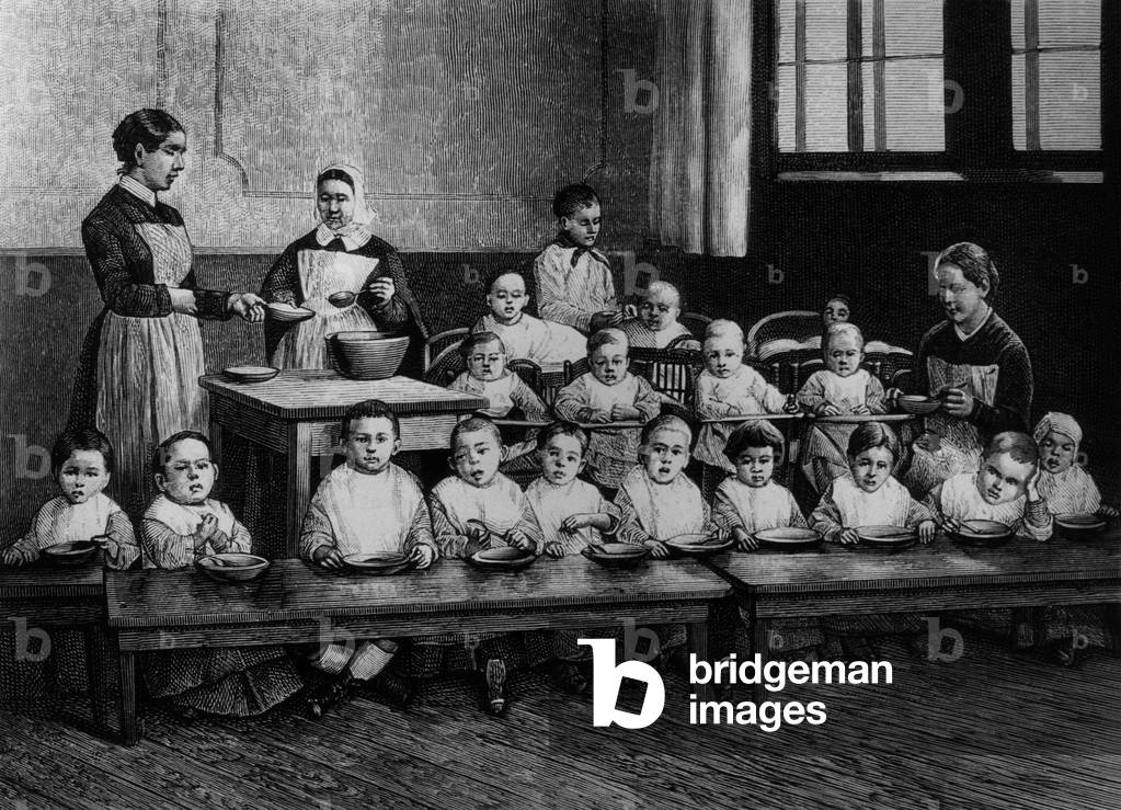 Children's Home, 1884 (engraving)