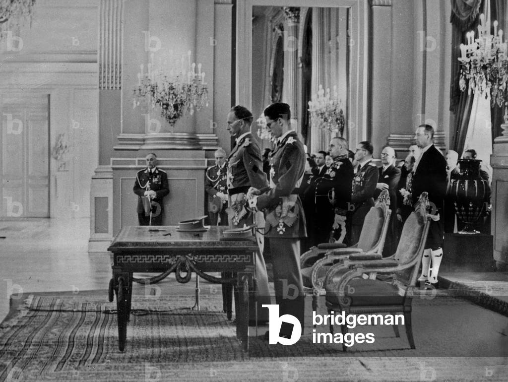 Abdication of King  Leopold III of Belgium in favour of his son Baudouin (Baudouin 1st) on July 16, 1951