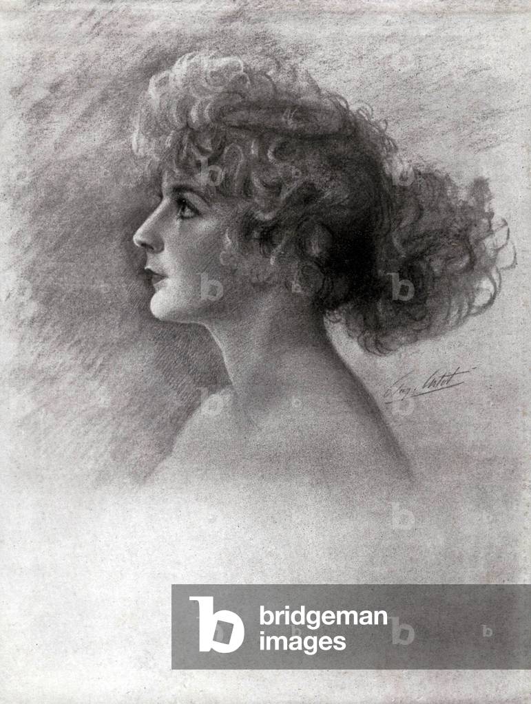 Elmire Vautier (1897 1954) French actress (drawing)