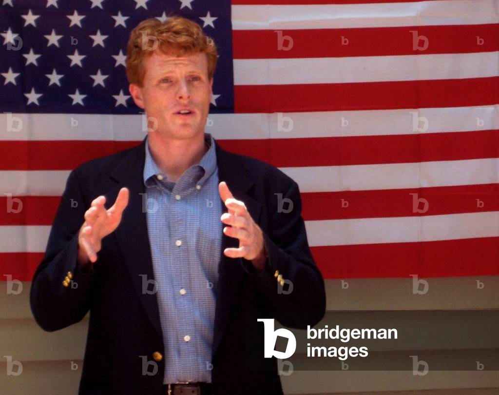 Joseph Kennedy campaigning for congress house elections here in Franklin July 21, 2012