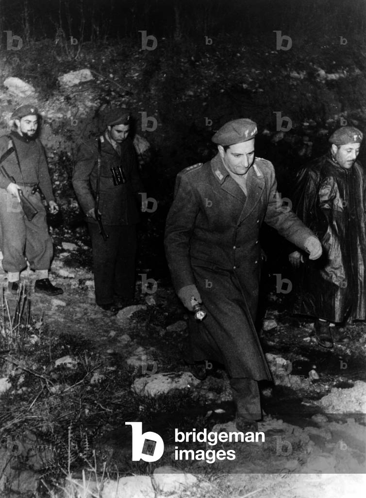 Captain Carlo Alberto Dalla Chiesa during an operation in Sicily in 1949. Neg: B36654PL