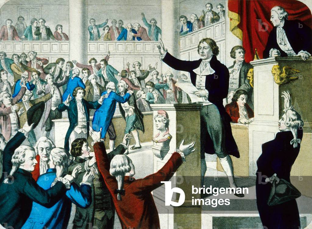 Henri Gregoire, Abolition of the Monarchy, National Convention, France, 21st September 1792 (engraving)