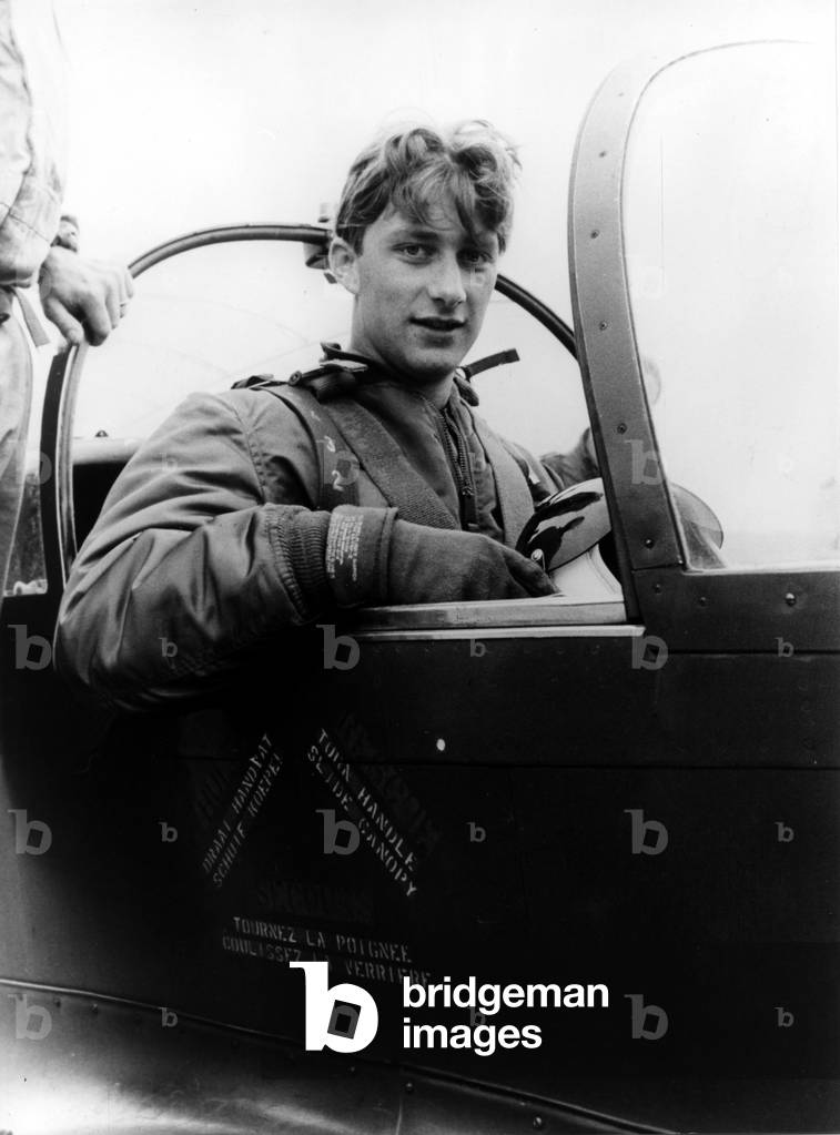 Prince Philippe of Belgium (future king) in his plane on July 20, 1981 (military school)