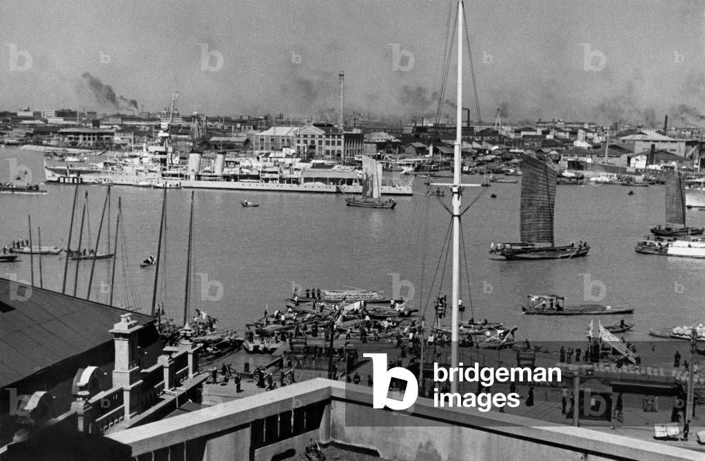 China Shanghai here the Wangpoo River 1946-48