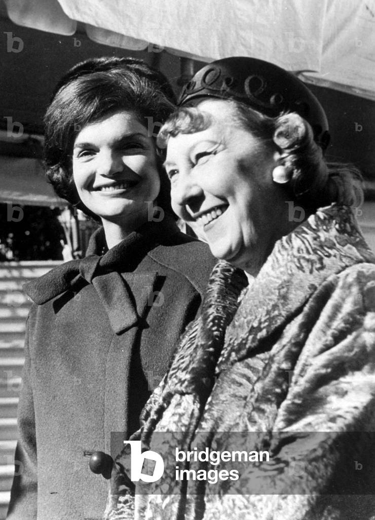 Jackie Kennedy and Marie Geneva (aka Mamie) Eisenhower in 1961