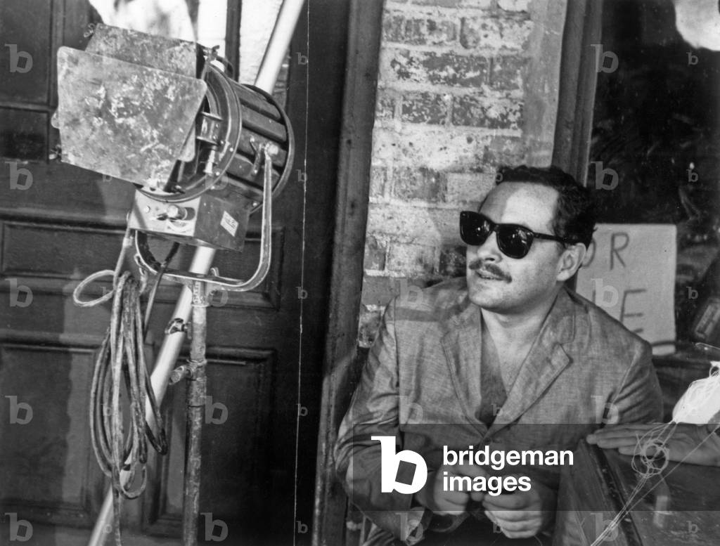 Writer Tennessee Williams on set of film The fugitive kind in 1959
