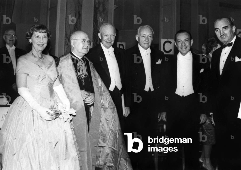 Personalities at the annual charity diner of Alfred E. Smith foundation october 20, 1961 (photo)