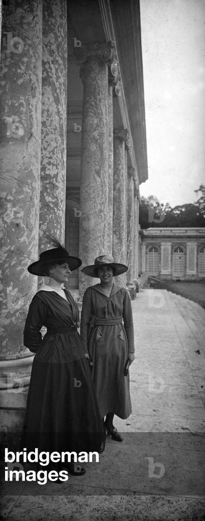 2 women visiting the Grand Trianon, Versailles, c. 1910